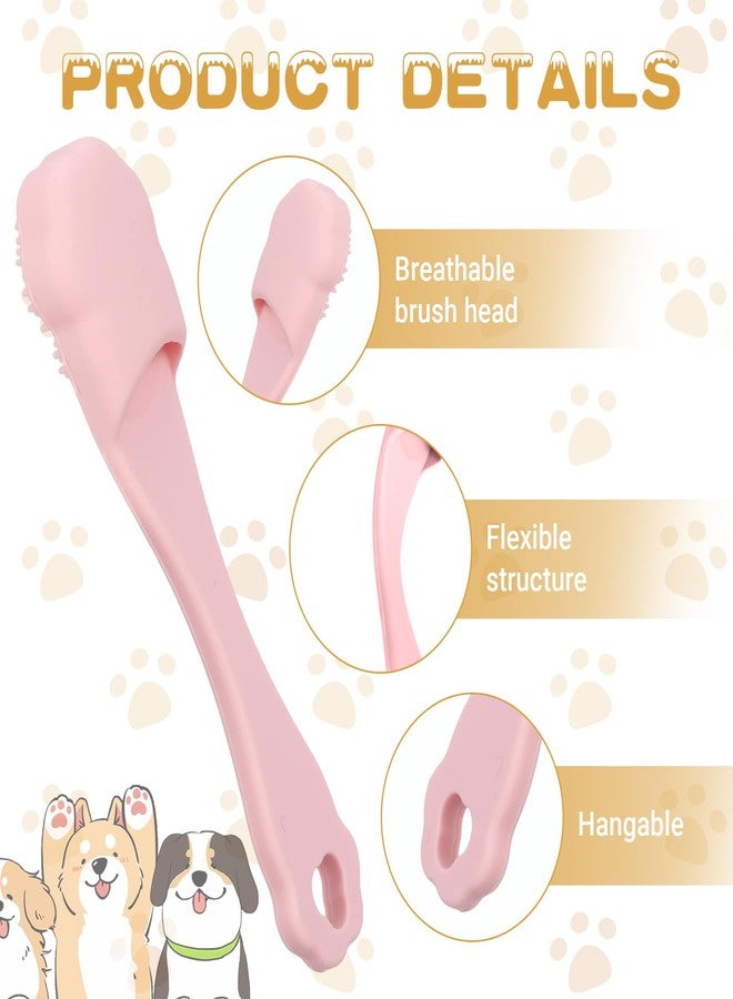 Exircy 4 Pack Dog Finger Toothbrush Small Breed, Silicone Dog and Cat Finger Toothbrush Kit Food Grade, Easily Clean Teeth Dirt - Image 3